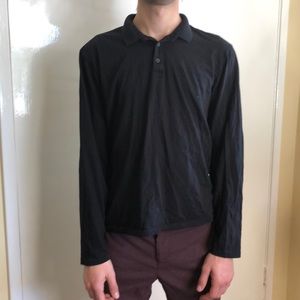 ASOS black long sleeve polo